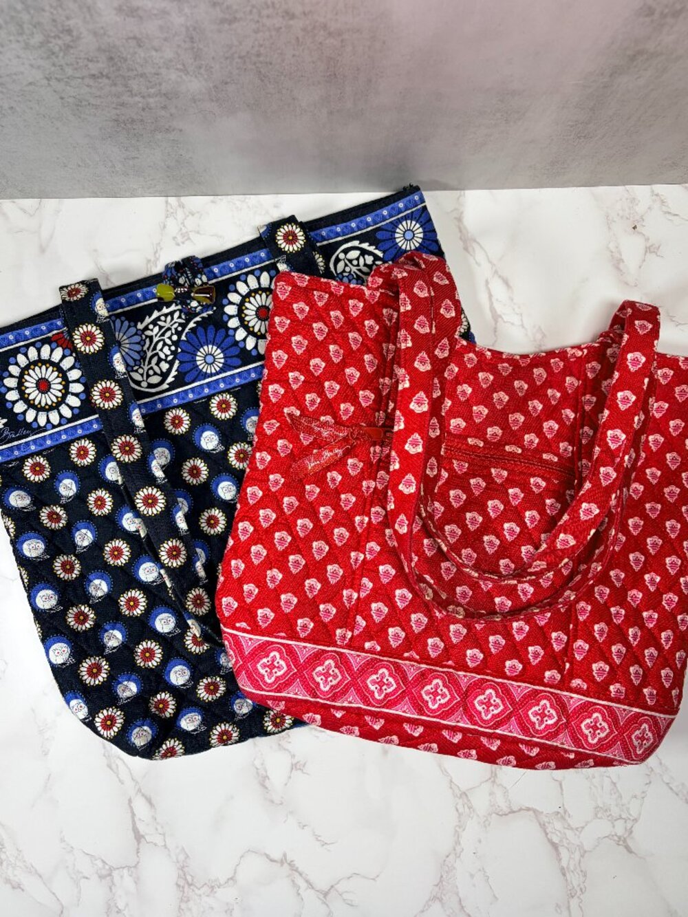 Two Vera Bradley Purses Nantucket Paisley  & Night Owl (retired) Tote Bag